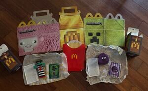 2025 McDonald's Minecraft Adult Happy Meal Grimace HAMBURGLAR w/Unused Code Card